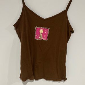 💜 FREE w/ PURCHASE 💜🧺 Kim Rogers Intimates Cat Tank Top 🧺